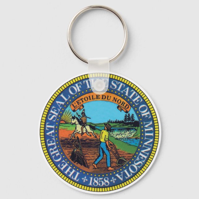 Minnesota State Seal Keychain (Front)