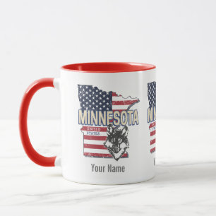 Minnesota State United States Map Vintage USA Mug