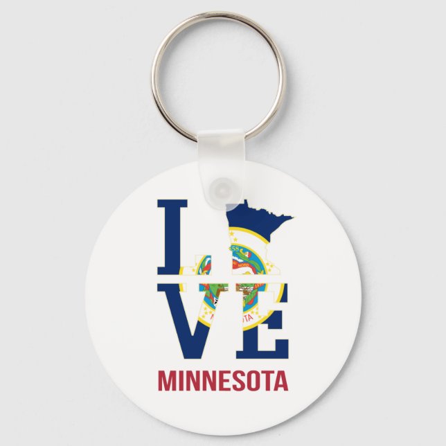 Minnesota State USA Love Keychain (Front)
