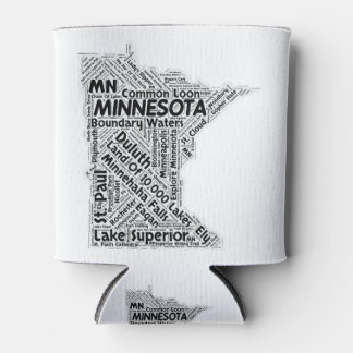 Minnesota State Word Cloud Can Cooler