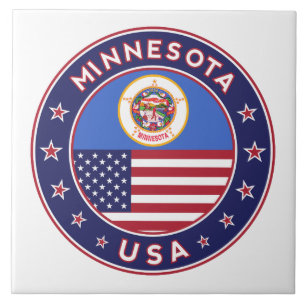 Minnesota sticker, phone case, bag, clock tile