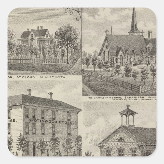 Minnesota Surroundings Square Sticker (Front)