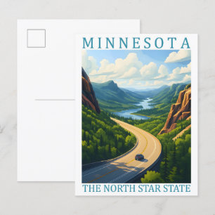 Minnesota the North Star State USA Travel Place Postcard
