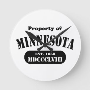 Minnesota themed wall clocks