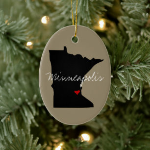 Minnesota Town Ceramic Ornament