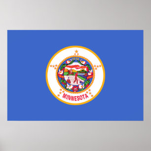 Minnesota, United States flag Poster