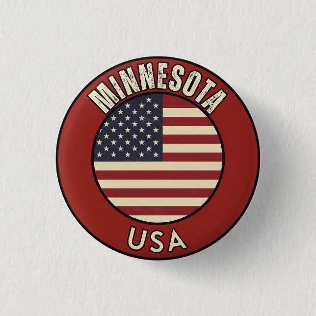 Minnesota United States of America 1 Inch Round Button (Front)