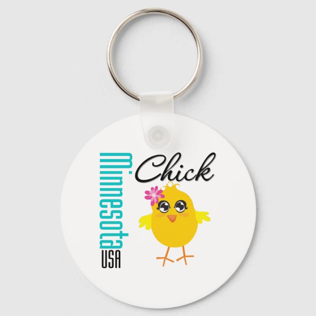 Minnesota USA Chick Keychain (Front)