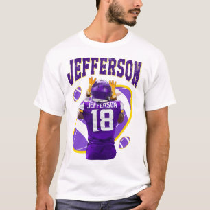 Minnesota Vikings Jefferson Jersey NFL Football  T-Shirt
