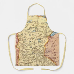 Minnesota Vintage Map Postcard Apron