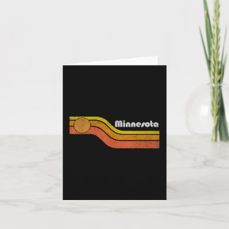 Minnesota - Vintage Men Women 70s 80s Graphic Cool Card