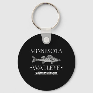 Minnesota Walleye Midwest Fishing Fisherman Angler Keychain
