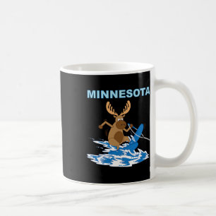 Minnesota Water Skiing Moose Moose Lake Vacation  Coffee Mug