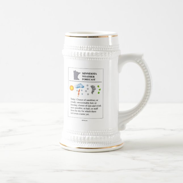 Minnesota Weather Forecast ;) Beer Stein (Right)