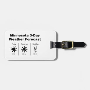 Minnesota Weather Forecast Luggage Tag