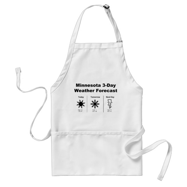 Minnesota Weather Forecast Standard Apron (Front)