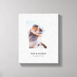 Minnesota Wedding Anniversary Canvas - White