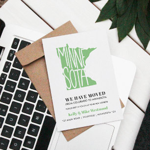 MINNESOTA We've moved New address New Home  Postcard