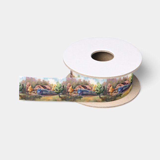 Minnesota Zephyr Train Satin Ribbon (Spool)