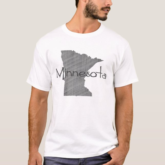 Minnesotan Vintage Minnesota Shaped Chalkboard T-Shirt (Front)