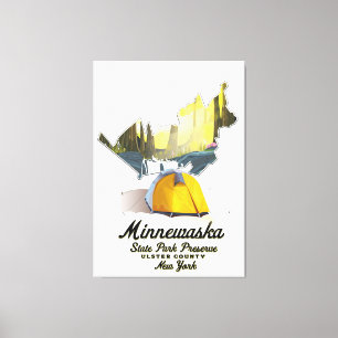 Minnewaska State Park New York Travel poster. Canvas Print