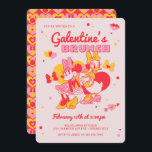 Minnie and Daisy Galentine’s Brunch Invitation<br><div class="desc">Celebrate friendship in style with this vibrant Galentine’s Brunch invitation featuring Minnie Mouse and Daisy Duck in playful pink, yellow, and red hues. Minnie and Daisy are dressed in their cutest outfits, surrounded by hearts, lips, and confetti, creating a festive and cheerful vibe perfect for a girls’ gathering. The bold...</div>