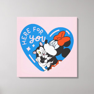 Minnie and Figaro Here For You Canvas Print
