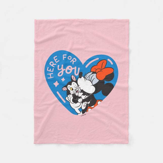 Minnie and Figaro Here For You Fleece Blanket (Front)