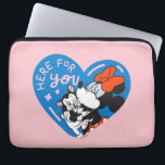 Minnie and Figaro Here For You Laptop Sleeve<br><div class="desc">Sweet, comforting, and full of heart, this touching artwork shows Minnie Mouse sharing a warm hug with Figaro inside a cheerful heart-shaped design. With soft colors, playful details, and an uplifting message, this design celebrates friendship, care, and being there for one another. Perfect for customizable Zazzle products like apparel, mugs,...</div>