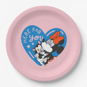 Minnie and Figaro Here For You Paper Plate