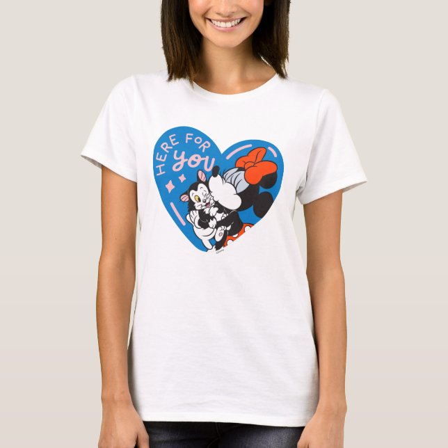 Minnie and Figaro Here For You T-Shirt (Front)