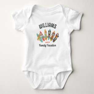 Minnie and Friends Summer Beach Family Vacation Baby Bodysuit