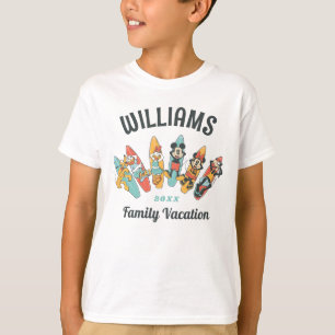 Minnie and Friends Summer Beach Family Vacation T-Shirt