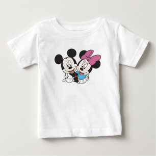 Minnie and Mickey Hugging Baby T-Shirt
