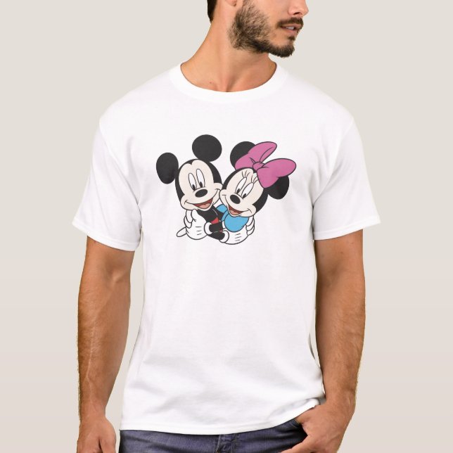 Minnie and Mickey Hugging T-Shirt (Front)