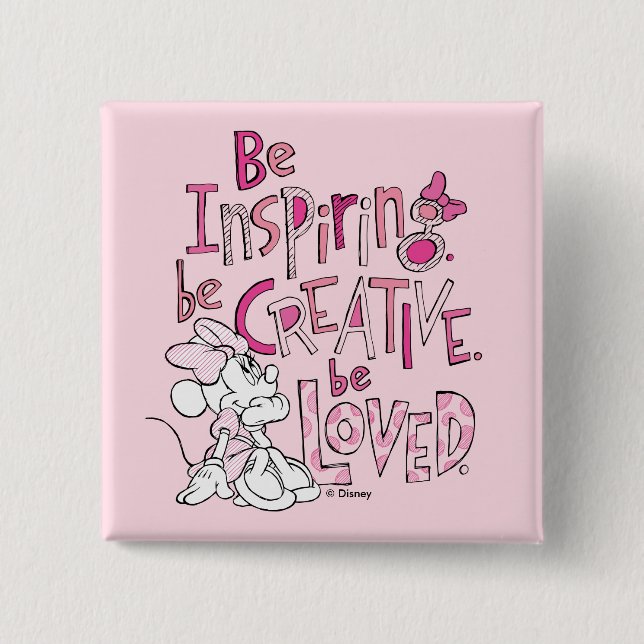 Minnie | Be Inspiring 2 Inch Square Button (Front)
