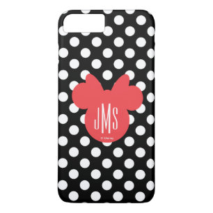 Minnie   Black and White Polka Dot Monogram iPhone 8 Plus/7 Plus Case