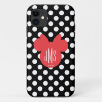 Minnie | Black and White Polka Dot Monogram