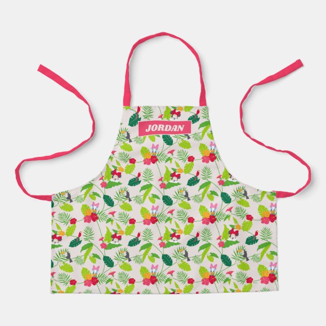Minnie & Daisy | Tropical Pattern Monogram Apron (Front)