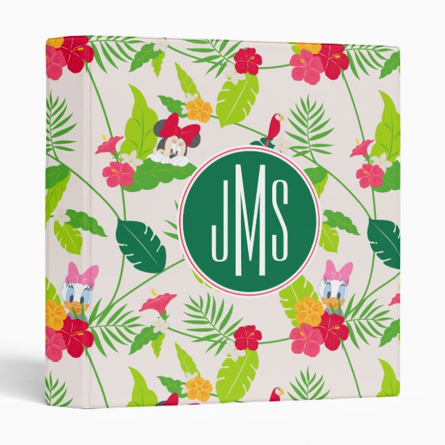 Minnie & Daisy | Tropical Pattern Monogram Binder (Front/Spine)
