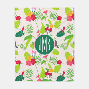 Minnie & Daisy   Tropical Pattern Monogram Fleece Blanket