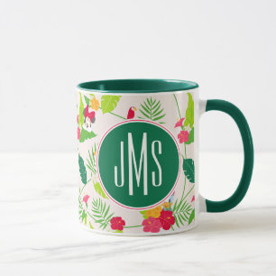Minnie & Daisy Tropical Pattern Monogram Mug