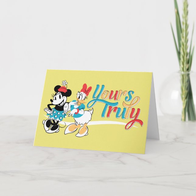Minnie & Daisy - Yours Truly Card (Front)