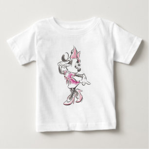 Minnie Elegant Pose Watercolor Baby T-Shirt
