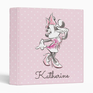 Minnie Elegant Pose Watercolor Binder