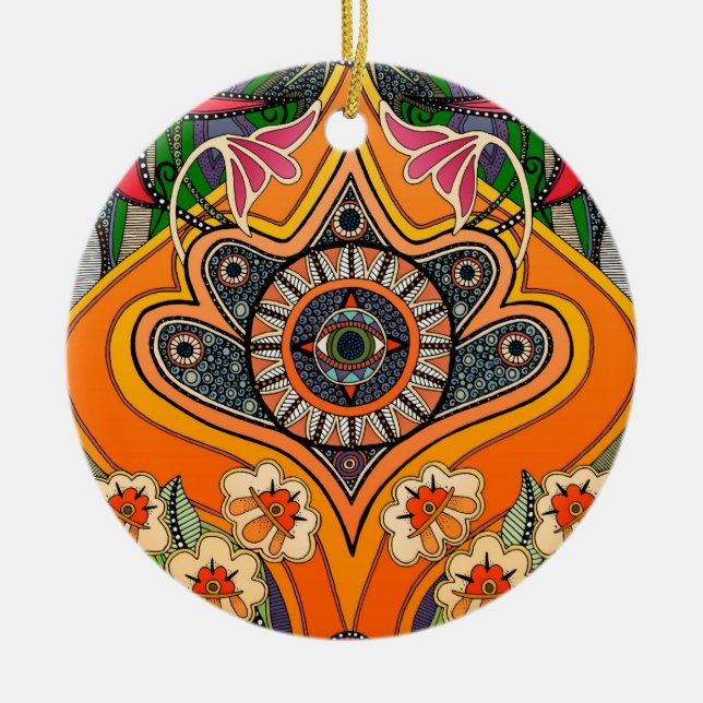 minnie green ceramic ornament (Front)