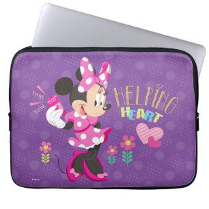 Minnie   Helping Heart Laptop Sleeve