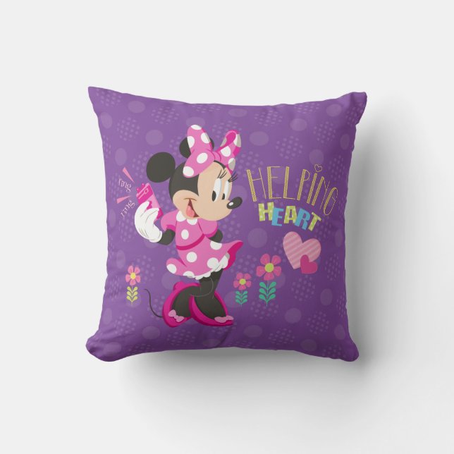 Minnie | Helping Heart Throw Pillow (Front)
