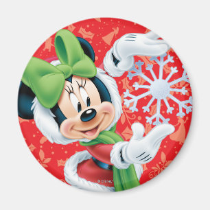 Minnie Holding Snowflake Magnet