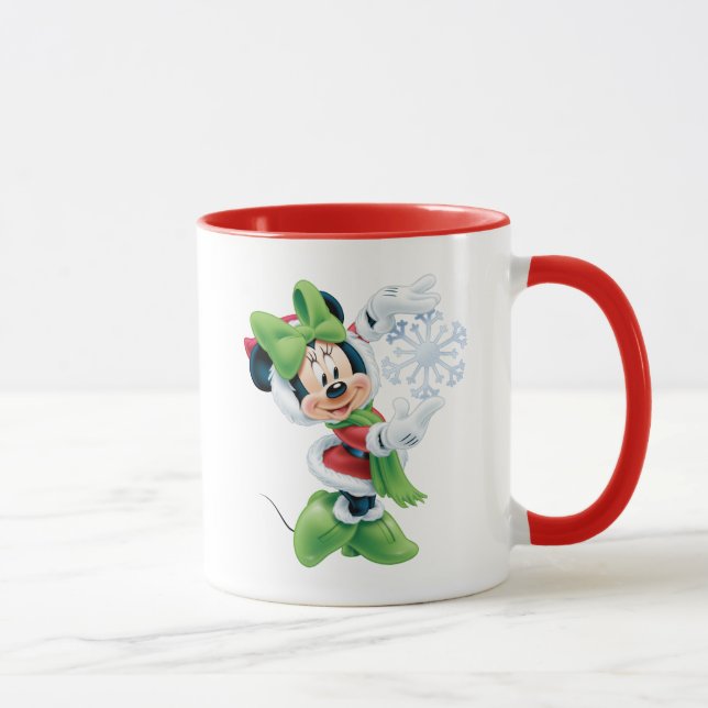 Minnie Holding Snowflake Mug (Right)